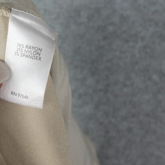 J. Jill Womens Wearever Collection Refined Woven Trousers Size Large 14 Khaki - Picture 7 of 7